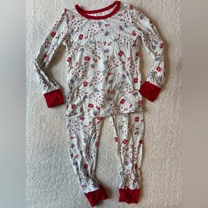 Caden Lane Christmas Tree Pajama Set, Bamboo Viscose, Sz 3T
